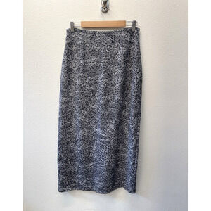 Vintage Old Navy Maxi Skirt Size 10 Grey Floral Y2K Fairy Grunge